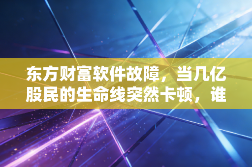 东方财富软件故障，当几亿股民的生命线突然卡顿，谁在为我们的钱包买单？