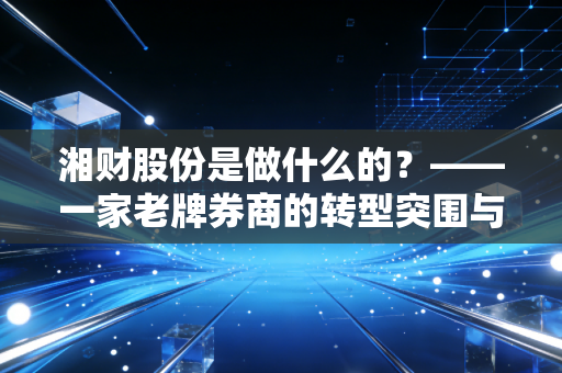 湘财股份是做什么的？——一家老牌券商的转型突围与投资价值深度解析