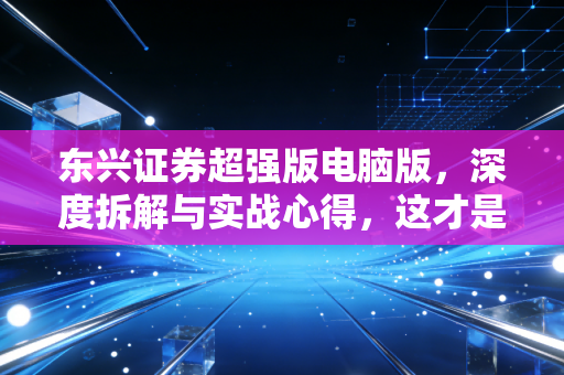 东兴证券超强版电脑版,深度拆解与实战心得,这才是老股民离不开的操盘利器
