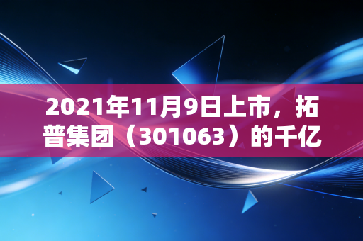 2021年11月9日上市，拓普集团（301063）的千亿市值梦与普通投资者的机遇