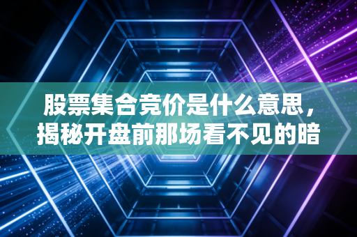 股票集合竞价是什么意思，揭秘开盘前那场看不见的暗战
