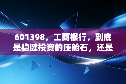 601398，工商银行，到底是稳健投资的压舱石，还是只适合吃股息的养老股？