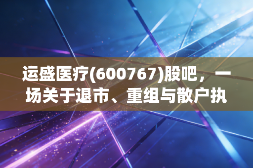运盛医疗(600767)股吧，一场关于退市、重组与散户执念的魔幻现实大戏