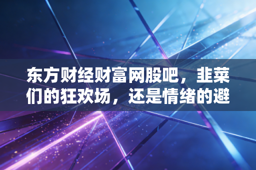 详细阅读:东方财经财富网股吧,韭菜们的狂欢场,还是情绪的避难所? 东方财经财富网股吧,韭菜们的狂欢场,还是情绪的避难所?