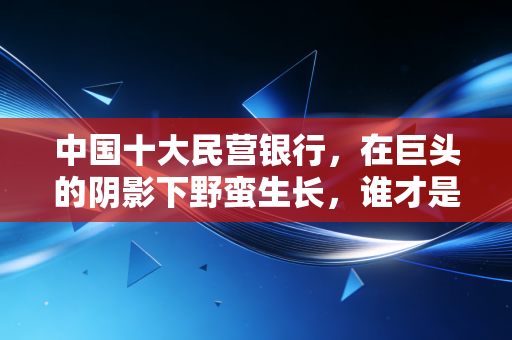 中国十大民营银行，在巨头的阴影下野蛮生长，谁才是真正的普惠金融之王？