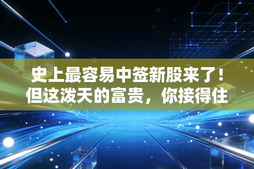 史上最容易中签新股来了!但这泼天的富贵,你接得住吗?