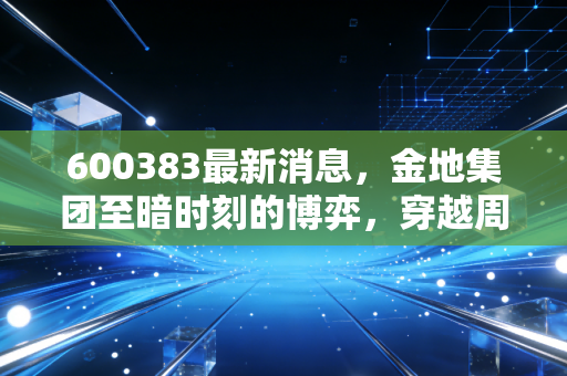 600383最新消息，金地集团至暗时刻的博弈，穿越周期的机会还是价值陷阱？