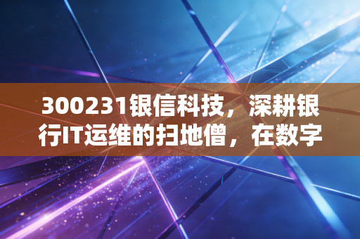 300231银信科技，深耕银行IT运维的扫地僧，在数字化浪潮中能否迎来价值重估？