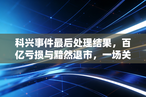 科兴事件最后处理结果，百亿亏损与黯然退市，一场关于周期与人性的深刻复盘