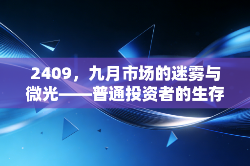2409，九月市场的迷雾与微光——普通投资者的生存与突围指南