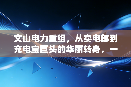 文山电力重组，从卖电郎到充电宝巨头的华丽转身，一场不得不看的资本大戏