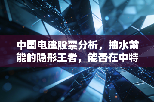 中国电建股票分析，抽水蓄能的隐形王者，能否在中特估风口起飞？