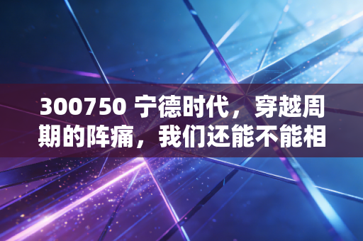 300750 宁德时代，穿越周期的阵痛，我们还能不能相信电池茅？