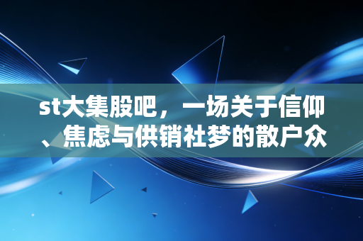 st大集股吧，一场关于信仰、焦虑与供销社梦的散户众生相