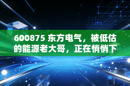 600875 东方电气，被低估的能源老大哥，正在悄悄下的一盘大棋