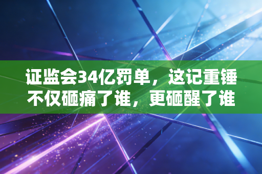证监会34亿罚单，这记重锤不仅砸痛了谁，更砸醒了谁？