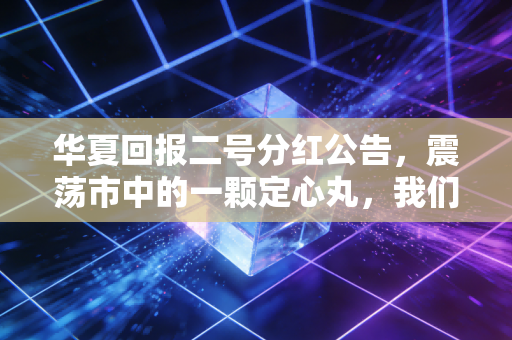 华夏回报二号分红公告，震荡市中的一颗定心丸，我们该如何看待真金白银的回馈？