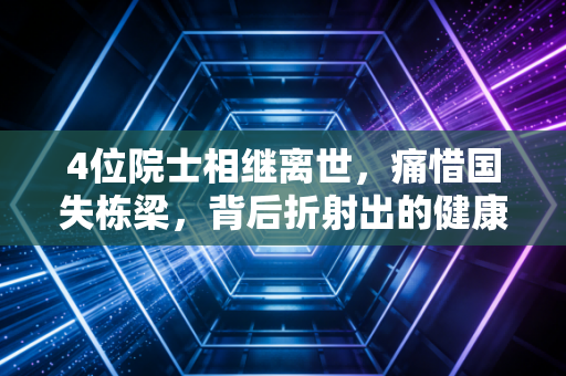 4位院士相继离世，痛惜国失栋梁，背后折射出的健康财富观与时代思考