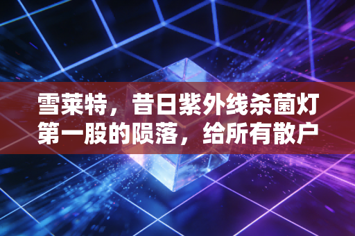 雪莱特，昔日紫外线杀菌灯第一股的陨落，给所有散户上了一堂昂贵的投资课