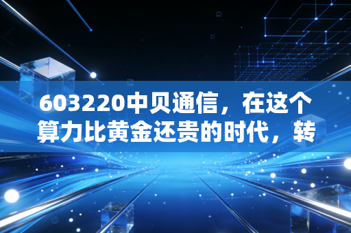 603220中贝通信，在这个算力比黄金还贵的时代，转型路上的它究竟是风口上的猪还是真金白银？