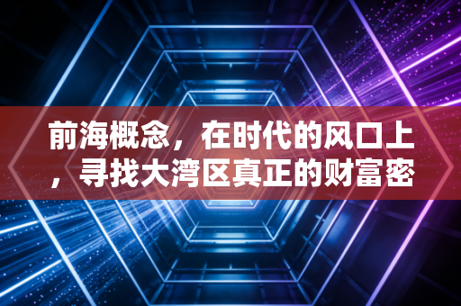 前海概念，在时代的风口上，寻找大湾区真正的财富密码