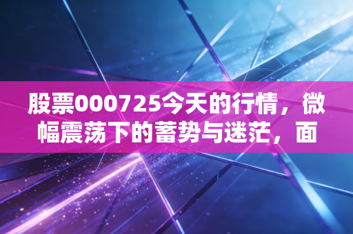 股票000725今天的行情，微幅震荡下的蓄势与迷茫，面板周期的长夜是否将尽？