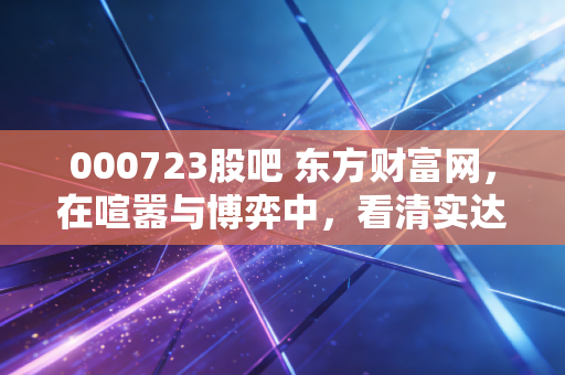000723股吧 东方财富网，在喧嚣与博弈中，看清实达集团的重生之路