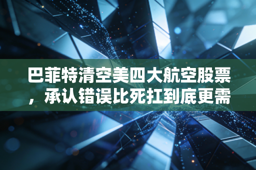 巴菲特清空美四大航空股票，承认错误比死扛到底更需要勇气，这对我们意味着什么？