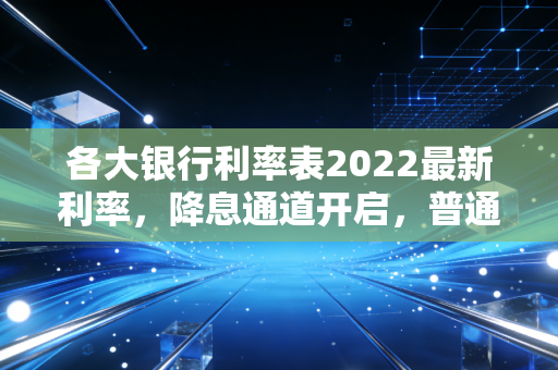 各大银行利率表2022最新利率，降息通道开启，普通人的钱袋子该何去何从？