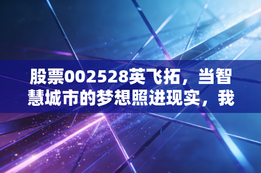 股票002528英飞拓,当智慧城市的梦想照进现实,我们该如何看待这只安防老兵的沉浮?