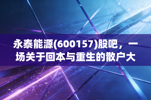 永泰能源(600157)股吧，一场关于回本与重生的散户大戏，在这个价位我们到底在博弈什么？