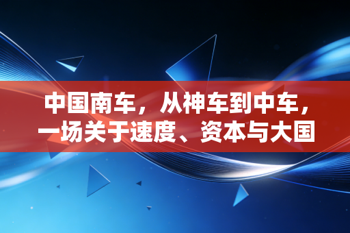 中国南车，从神车到中车，一场关于速度、资本与大国重器的狂想曲