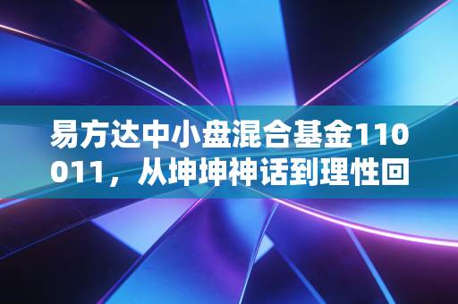 易方达中小盘混合基金110011,从坤坤神话到理性回归,一位老基民的深情回望