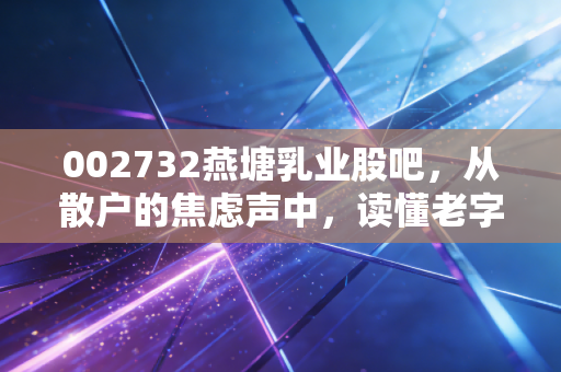 002732燕塘乳业股吧，从散户的焦虑声中，读懂老字号乳企的坚守与突围