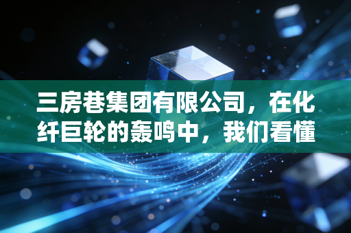 三房巷集团有限公司,在化纤巨轮的轰鸣中,我们看懂了传统制造的韧性与突围