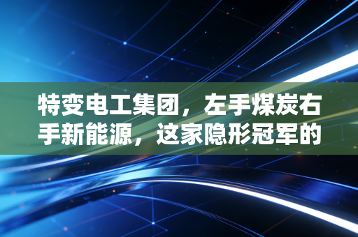 特变电工集团，左手煤炭右手新能源，这家隐形冠军的生意经到底硬不硬？