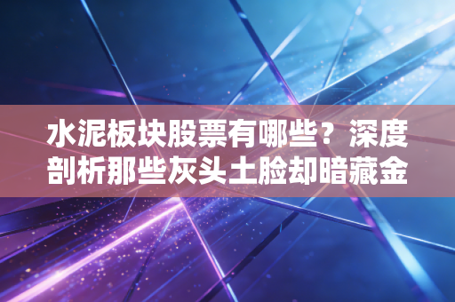 水泥板块股票有哪些？深度剖析那些灰头土脸却暗藏金矿的基建硬核资产