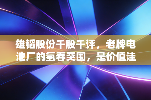 雄韬股份千股千评,老牌电池厂的氢春突围,是价值洼地还是概念炒作?