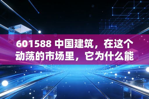 601588 中国建筑，在这个动荡的市场里，它为什么能成为普通人的避风港？