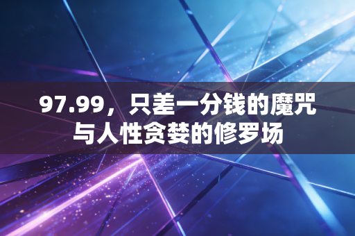 97.99，只差一分钱的魔咒与人性贪婪的修罗场