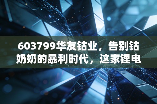 603799华友钴业,告别钴奶奶的暴利时代,这家锂电老兵还在等风来