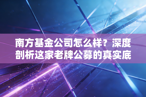 南方基金公司怎么样?深度剖析这家老牌公募的真实底色与投资价值