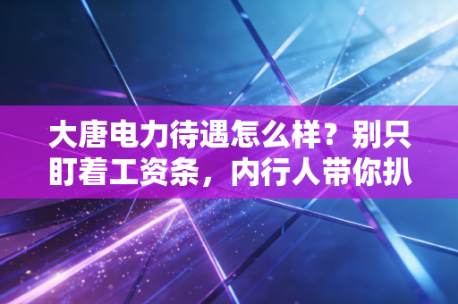 大唐电力待遇怎么样?别只盯着工资条,内行人带你扒一扒五大电之一的真实账本