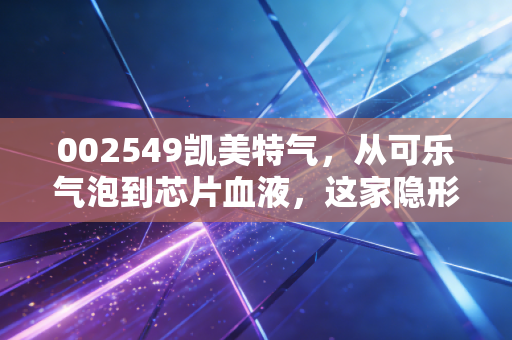 002549凯美特气，从可乐气泡到芯片血液，这家隐形冠军的进阶之路
