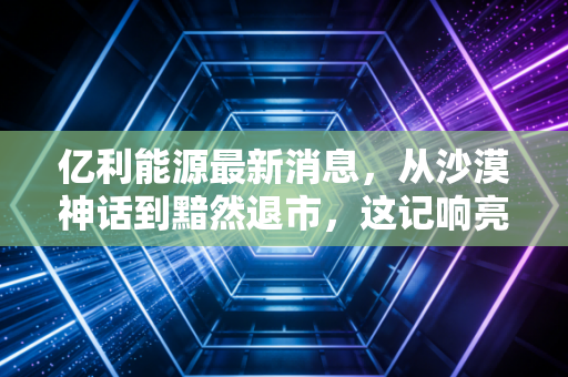 亿利能源最新消息,从沙漠神话到黯然退市,这记响亮的耳光打醒了谁?