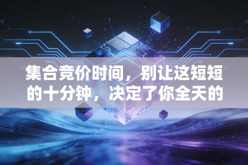 集合竞价时间,别让这短短的十分钟,决定了你全天的盈亏