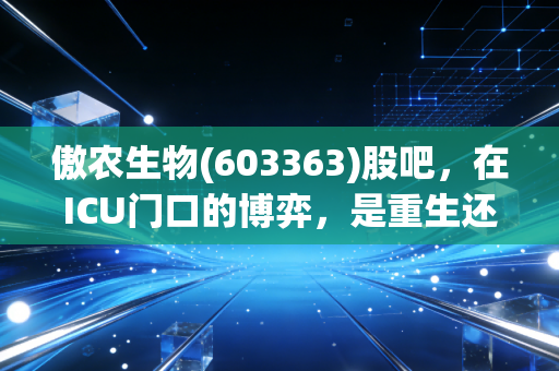 傲农生物(603363)股吧,在ICU门口的博弈,是重生还是归零?