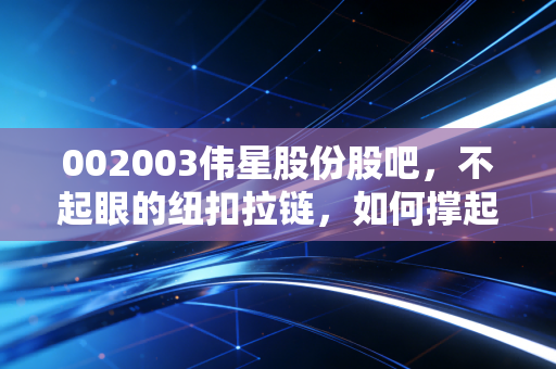 002003伟星股份股吧，不起眼的纽扣拉链，如何撑起一只长牛大白马？
