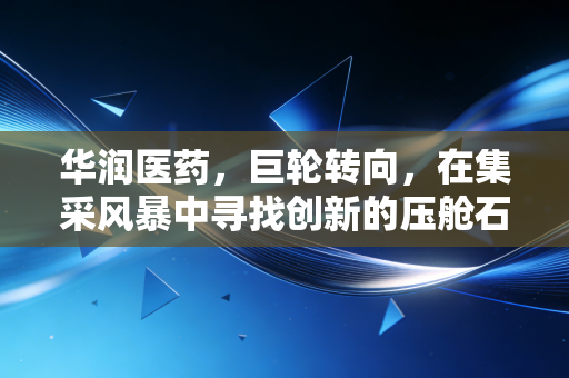 华润医药,巨轮转向,在集采风暴中寻找创新的压舱石