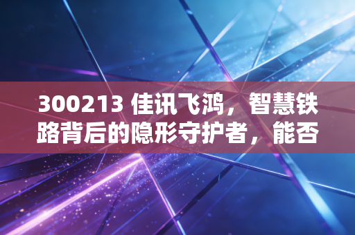 300213 佳讯飞鸿，智慧铁路背后的隐形守护者，能否借力低空经济再起风云？